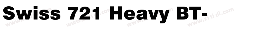 Swiss 721 Heavy BT字体转换